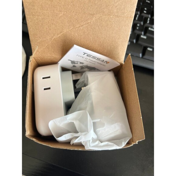 Brand new TESSAN TS-161-UK-C Type G Travel Adapter (2 Pack). Hard to find in US - Picture 9 of 9